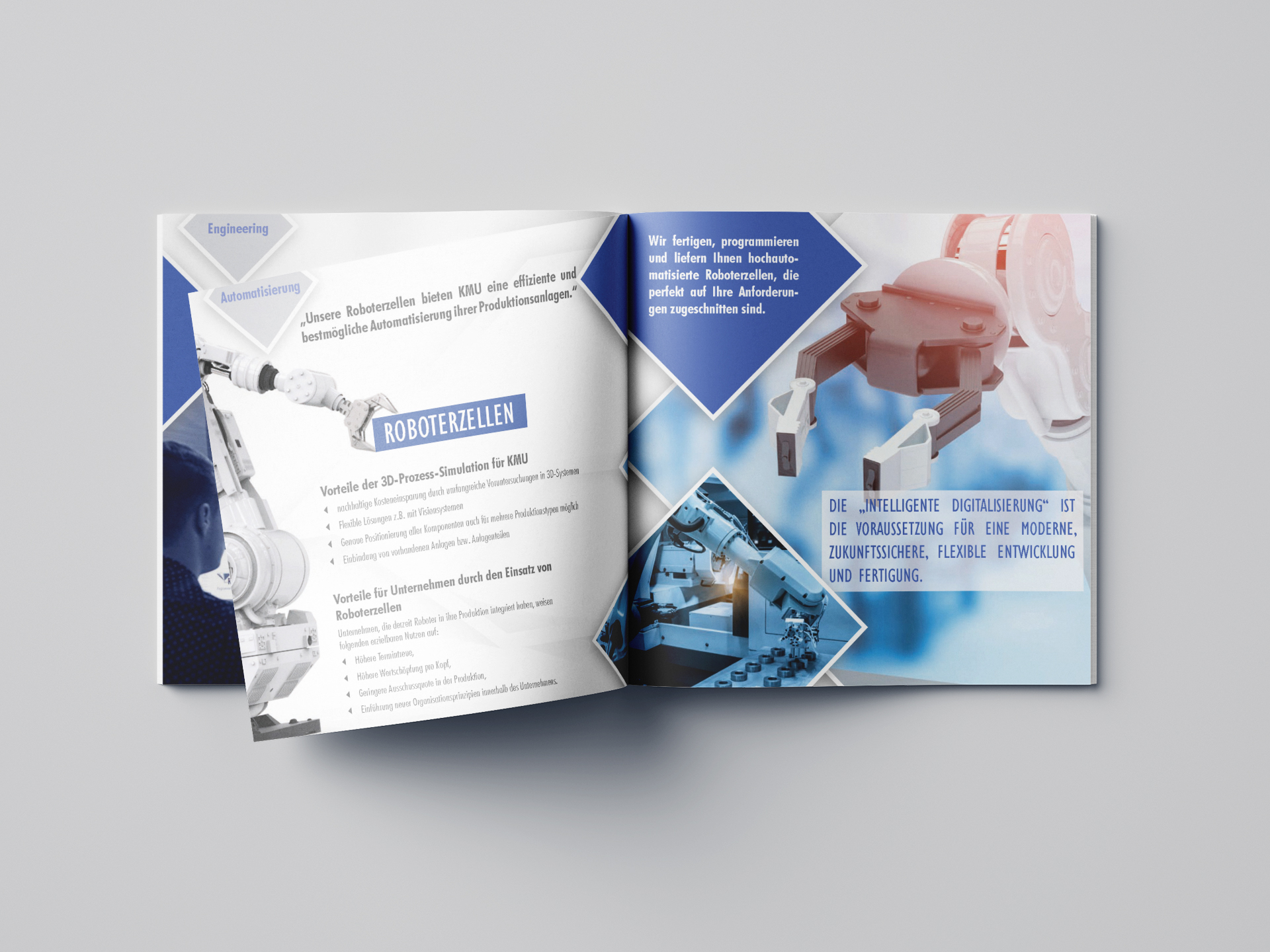 Aufgeschlagene Imagebroschüre