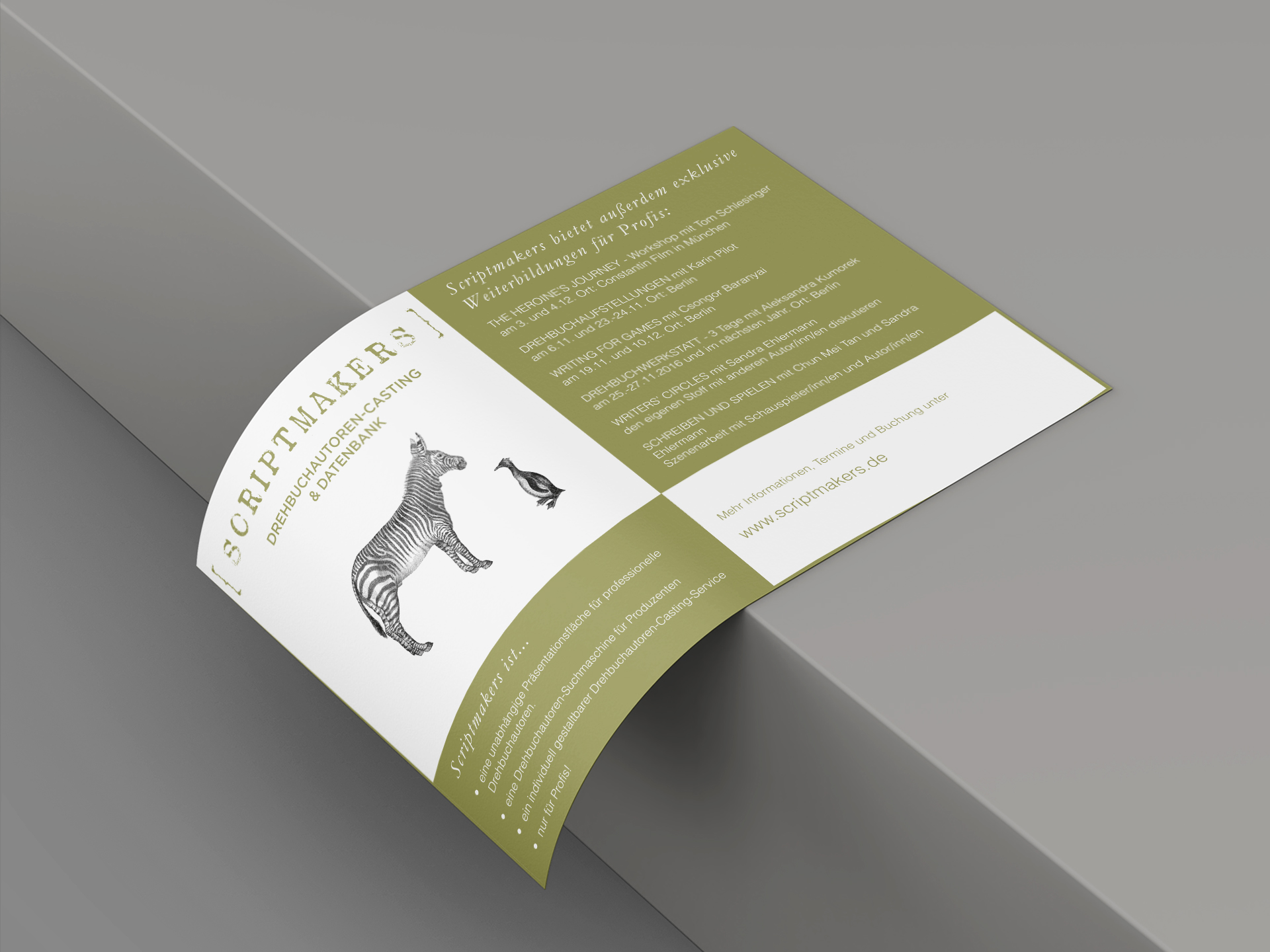 Anzeige mit Übersicht über Weiterbildungen