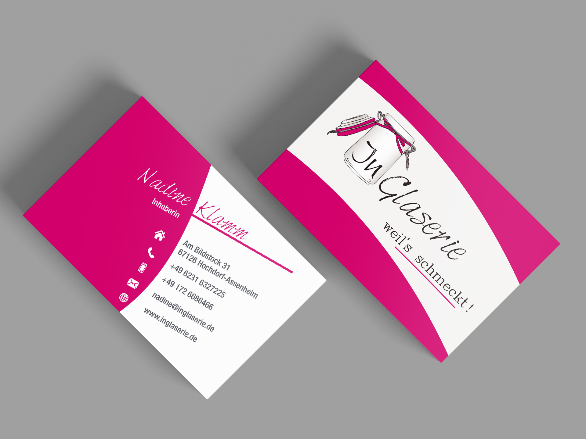 Vorder- und Rückseite Visitenkarte